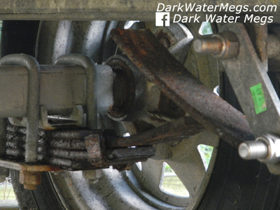 Broken spring in megalodon tooth finding dive boat