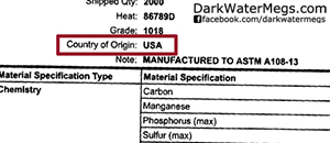 American made steel for megalodon tooth display stand