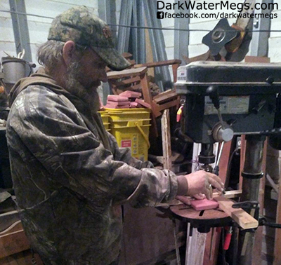 Wood base for megalodon display stand