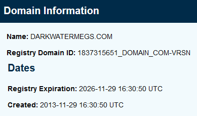 Domain Info Dark Water Megs